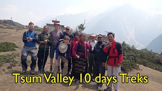 Tsum valley trek 2024 April/ May with Dr Mike, Linda, Tony, Junny, John, Mike Nepal Treks