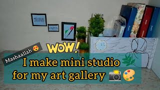 How i set up my Mini art studio tutorial| Small art studio tutorial| How to make studio at home#art