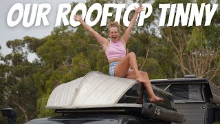 SUPER LIGHTWEIGHT ROOFTOP TINNY! FULL TOUR of our setup!