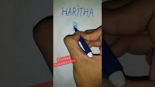 Haritha name logo design #logodesign#logo#name#haritha#viral#trending#shorts#youtubeshorts