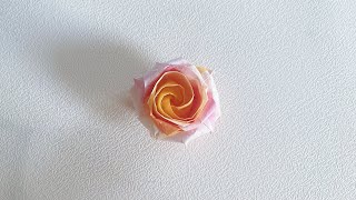 98. Origami rose /Simple Steps Four Petals Rose 简易四瓣佐藤玫瑰折纸