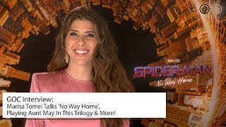 Marisa Tomei Talks 'Spider-Man: No Way Home', Playing Aunt May In This Trilogy & More!