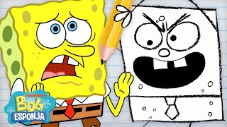 Bob Esponja | ¡Cada escena con Doodle Bob! ✏️ | Bob Esponja en Español