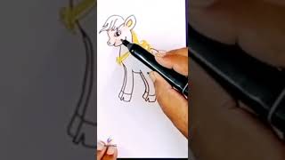 How to draw Pony step by step #shorts #cutedrawing