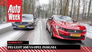 Peugeot 508 vs. Opel Insignia - AutoWeek Dubbeltest - English subtitles