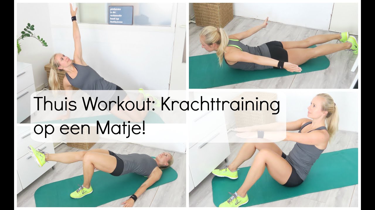 18 Min. Full Body Thuis Workout Op Een Matje - YouTube