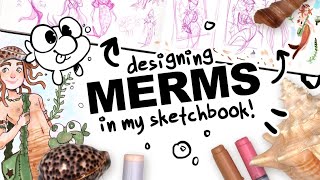 MERMAID, MERMAN, MERMAY?! | drawing a character inspired by seashells!
