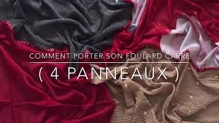 Comment porter son foulard Lou Angel, modèle carré en 4 tissus.