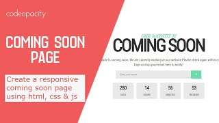 Coming Soon Page | HTML, CSS & JavaScript