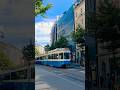 Walking in Zurich City 🇨🇭#switzerland #zurichcity #ytshorts #tram #abba #europe