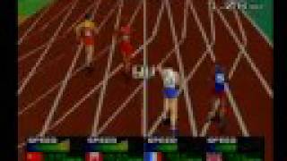 7.97 s 100 Meter Dash NWR - International Track \u0026 Field 2000 PS1