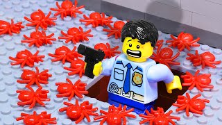 POISON SPIDERS and SNAKES Invade Prison - LEGO Police Prison Break