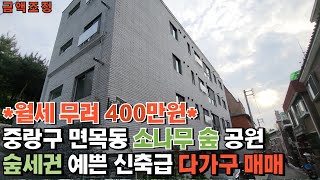 서울다가구매매 월세 400 안정적 수익 받는 북도로 도심과 숲 환상의 전망 건물,모아타운 구역 바로 앞