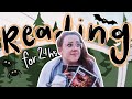 READING HORROR BOOKS WHILE CAMPING | 24 hour read-a-thon reading vlog 🏕🌙