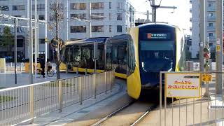 宇都宮ＬＲＴ（宇都宮ライトレール）  HU300形HU308編成  各停　宇都宮駅東口