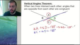 Vertical Angles Theorem and Proof