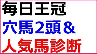 毎日王冠 2019 予想～厳選穴馬2頭と上位人気馬分析～