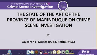 The State Of The Art Of The Province Of Marinduque On Crime Scene Investigation | Paper 1