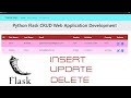 Flask CRUD Operation  |  Python Flask Insert Update Delete  |  FLASK with Radio Buttons and checkbox