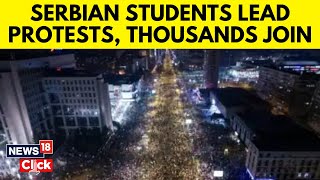 Serbian Students Led An Overnight Bridge Blockade In Novi Sad Protesting The Government | N18G