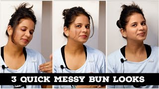How to create quick and easy messy Bun #GlamNMe