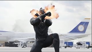Hawkeye vs Black Panther Epic Fight scene - Captain America Civil War 2016