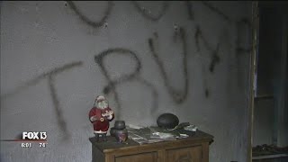 Veteran's home vandalized, torched