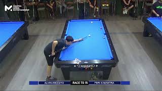 ALVIN ANGGITO vs FERI S MANTRA (RACE TO 15 ) FRIENDLY EXHIBITION ( MANTRA POOL ACADEMY )