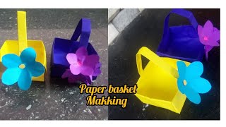 paper basket making #papercraft #flowerflower #diy #craft #flowertypes