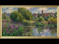 Tuscan Cottage Wildflowers Oil Painting | 4K Vintage Wallpaper Art Screensaver | Vintage Frames