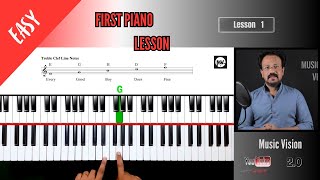 Lesson 1 | Free Piano / Keyboard Class| Malayalam | Music Vision 2.0