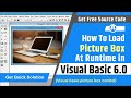 How to load picture box at runtime in visual basic 6.0 | Visual basic picture box control