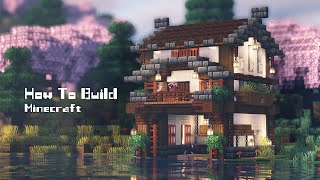 How to build a traditional Japanese house in Funaya-style | Minecraft