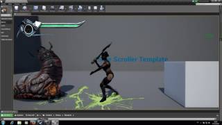 Unreal Engine 4 - Side Scroller Enemy,Health,Magic,Combat Test 3