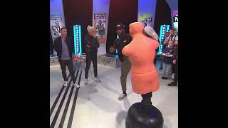 Leon Edwards recreates head kick ko on dummy for british tv