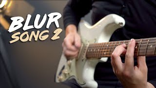 Blur - SONG 2 Guitar Lesson Tutorial - Rock Power Chord Songs