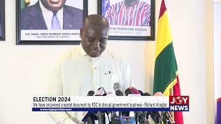 Election 2024: We have uncovered a secret document by NDC to disrupt government business - Ahiagba.