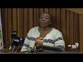 A shackled Rosemary took to the stand to defend her love life with Maurice Mabasa