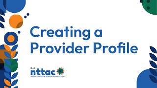 Creating a TTARP Provider Profile