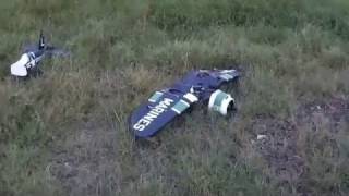 E-Flite 1.2m F4U Corsair  - Tip Stall and Crash