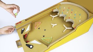 DIY TRICK - How to make a Pinball Game machine using cardboard