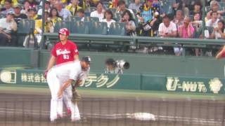 H28.07.10　2回表　2死1・3塁　打者一巡　田中1塁ゴロ　ﾀｲﾑﾘｰならず　打者一巡　広島×阪神　甲子園