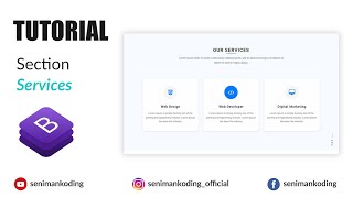 Tutorial Development Template Website Agency with Bootstrap #SectionServices