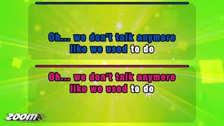 Charlie Puth feat Selena Gomez - We Don't Talk Anymore - Karaoke Version from Zoom Karaoke