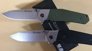 Ganzo G7492-GR  G7492-BK green and black G10 scales bolster lock flipper knife and budget friendly