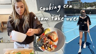 week in my life: in my cooking era, sam visits LA + being productive!