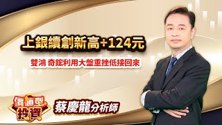 中視【價值型投資】20241219#蔡慶龍：上銀續創新高+124 元 雙鴻 奇鋐利用大盤重挫低接回來#中視 #中視新聞 #蔡慶龍 #價值型投資 #摩爾證券投顧