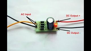 How to Make AC to DC converter at Home Very Easy.