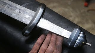 Forging a pattern welded viking sword, part 3,  making the guard and pommel.