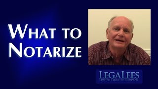 What to Notarize